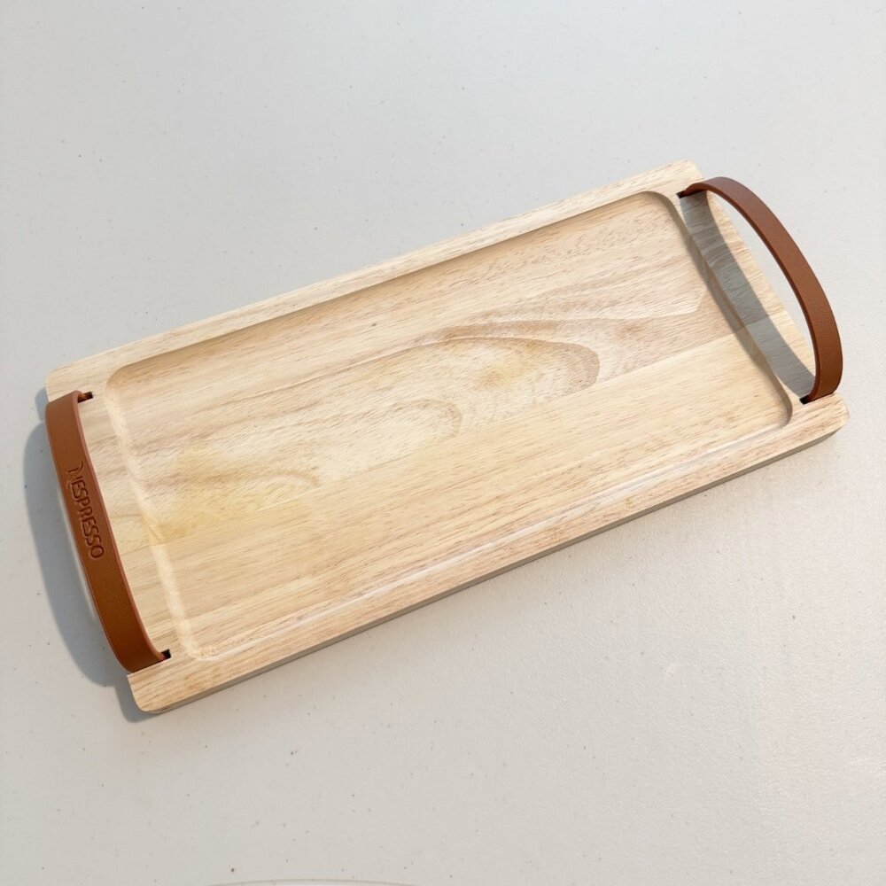 Nespresso‎ Wood Barista Coffee Bar Espresso Serving Tray Boho Kitchen Home Decor